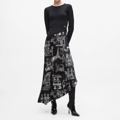 Karl Lagerfeld 巴黎素描中长连衣裙