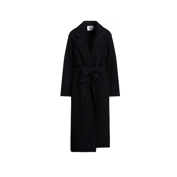 MAX MARA 黑色系带大衣