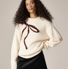 J.CREW 蝴蝶结印花针织衫