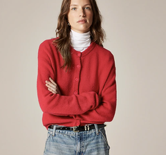 J.CREW 超柔软红色开衫