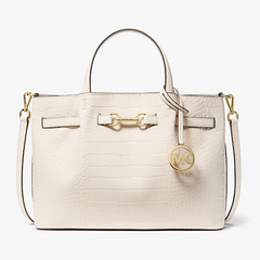 贵妇风！Michael Kors Carson 中号鳄鱼皮 手提包