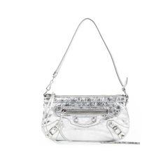 BALENCIAGA 巴黎世家 Le City 银色单肩包