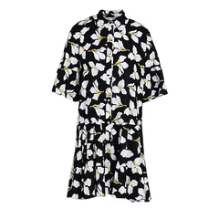 DVF 黑色花卉印花连衣裙