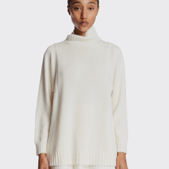MAX MARA 白色高领毛衫