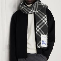 BURBERRY 巴宝莉黑色格纹围巾