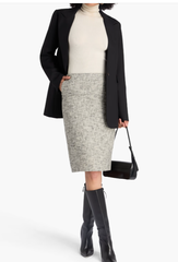 ZIMMERMANN  亚麻混纺粗花呢铅笔裙