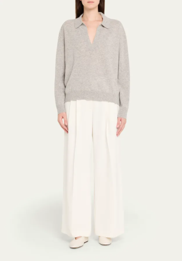 Majestic Filatures  羊绒无缝长袖 Polo 衫