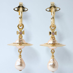 Vivienne Westwood 西太后 珍珠吊坠 土星耳环