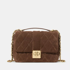 满$150再减$25！Kate Spade Carey 棕色小号绗缝斜挎包