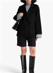 LOULOU STUDIO Gary 双排扣羊毛羊绒混纺大衣