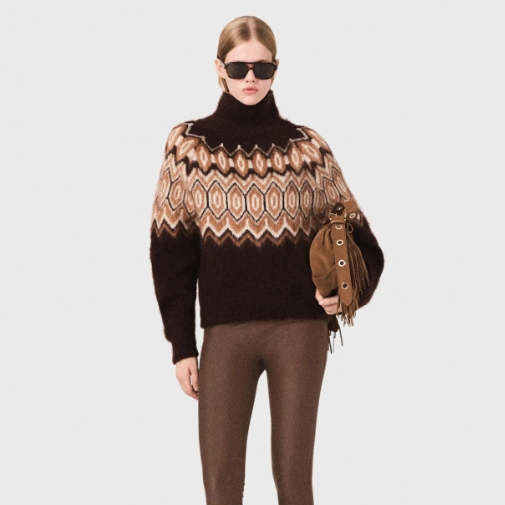 Maje 费尔岛高领毛衣