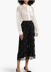 VALENTINO GARAVANI 缀饰薄纱中长裙