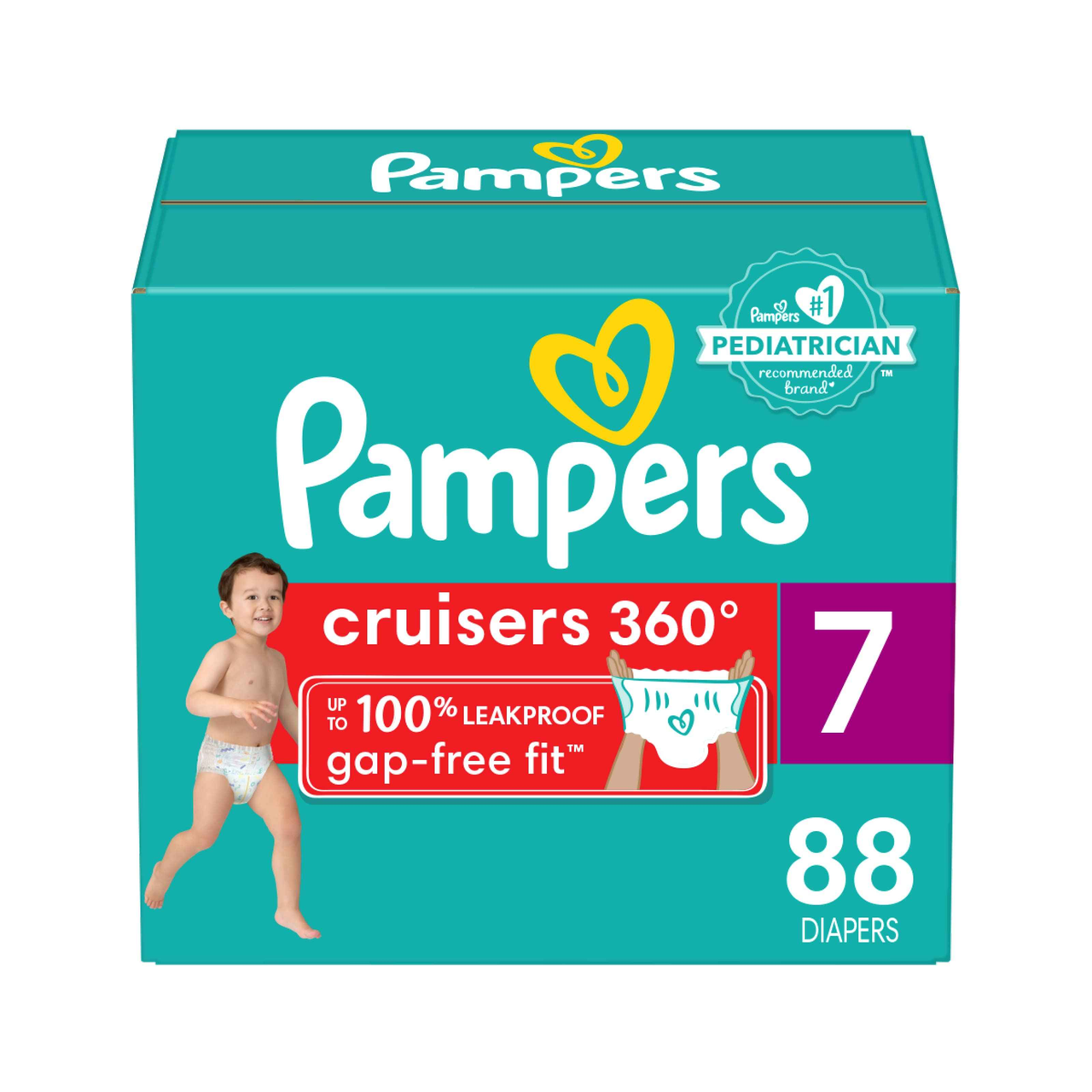 【含税直邮】Pampers 帮宝适 婴儿拉拉裤Size 7一次性尿布中性款88片装 360度防漏