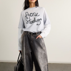 ACNE STUDIOS 字母徽标假两件T恤