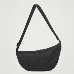 史低！COS 黑色尼龙斜挎包