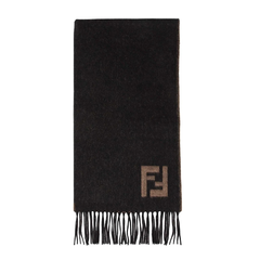 FENDI 芬迪羊毛流苏围巾
