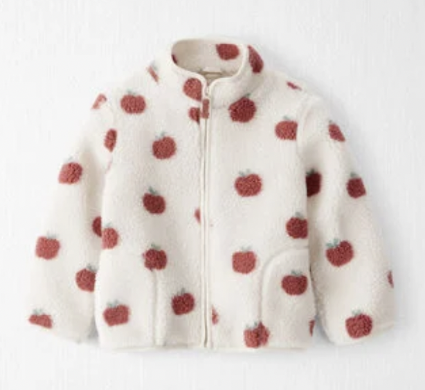 Little Planet 印花毛绒外套