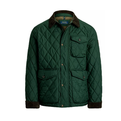 Polo Ralph Lauren 拉夫劳伦绿色绗缝防水夹克外套