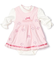 Little Bitty Baby-Girls Infant Butterfly Jumper 女宝可爱连衣裙套装