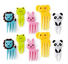 CUTEZCUTE Animals Food Picks and Forks 可爱刀叉（10个）$4.25