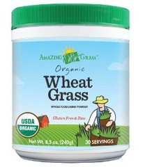 Amazing Grass Organic Wheat Grass Powder, 30 Servings, 8.5-Ounce Container 世界公认超健康天然食品！清肠排*首位 Amazing Grass 有机小麦草粉，8.5盎司，现仅售$17.09！ 