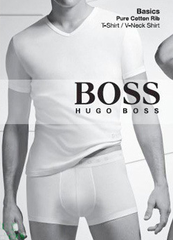   Boss By Hugo Boss 男士全棉V领/圆领T恤3件套 $17