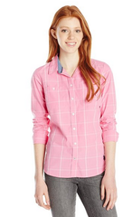  U.S. Polo Assn. 少女款纯棉格子长袖衬衫 $19.99