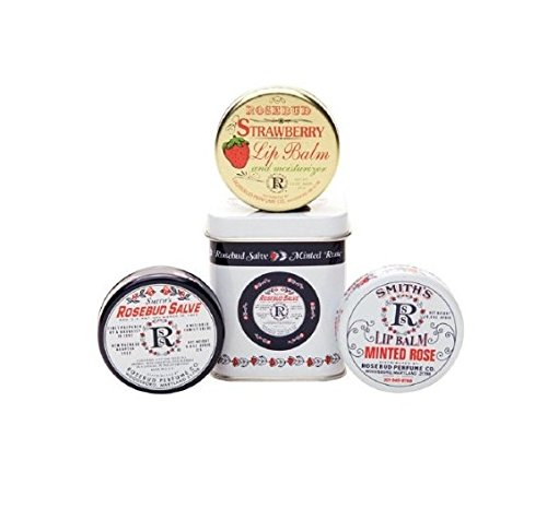   Rosebud 经典玫瑰/草莓/薄荷花蕾膏套装 $11.19（约68元）