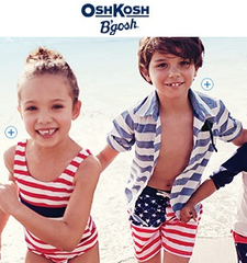 超后一天！OshKoshBGosh：夏日Doorbuster泳装特卖 $10！