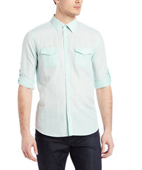 Calvin Klein 男款休闲卷边袖衬衫 $35.78(约222元)
