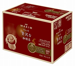 AGF Blendy 高品质滴漏式挂耳浓香摩卡 100杯 折后2580日元（约129元） 领取优惠券立减400日元