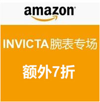 Amazon：精选Invicta腕表 额外7折 热卖