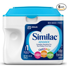 Similac 美国雅培 金盾含铁1段配方奶粉6罐 $139.99（约888元）