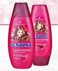 【德亚直邮】施华蔻Schauma 超级水果蔓越莓滋养洗发水 400ml*4瓶 6.2欧（约44元）