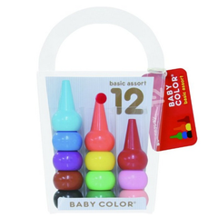 日本亚马逊：Baby color12色宝宝用蜡笔（日本制）869日元（约48元）