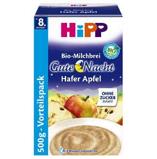 Hipp 喜宝 燕麦苹果米糊 晚安型 500g*4盒 13.16欧（约94元）