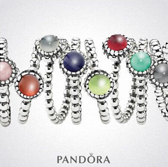 【德亚直邮】Pandora 潘多拉 银镶嵌宝石戒指 多色集合 28.46欧起（约204元）
