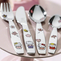 【德亚直邮】Kitty控 | Zwilling 双立人 儿童Hello Kitty餐具4件套  25.39欧（约188元）