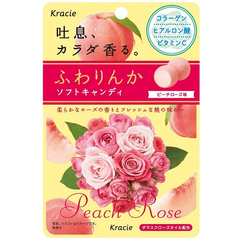 新口味：Kracie 果漾蜜桃玫瑰味香体软糖32g×10袋 1172日元（约70元）