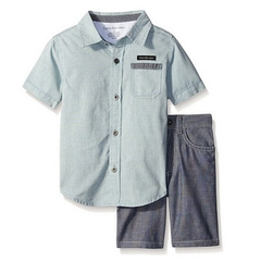 Calvin Klein Jeans 男宝宝衬衫+短裤套装 $14.39（约95元）