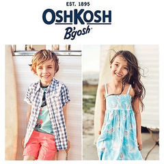 OshKoshBGosh：夏日童装全场4-5折！短裤特卖$5起！限时2天免运费！