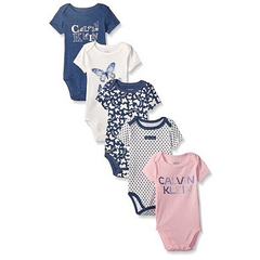 Calvin Klein 女宝宝连体衣 5件装 $17.1（约120元）