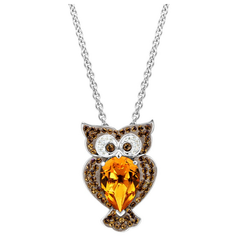 可爱施华洛世奇水晶猫头鹰项链 $39（约273元）