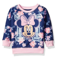Disney 迪士尼 米妮印花女童长袖运动衫 $19.99（约140元）