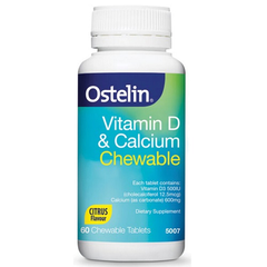 Ostelin 奥斯特林成人青少年钙片维生素D钙咀嚼片 60片 AU$10.69（约56元）