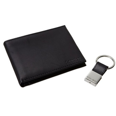 近期好价！Calvin Klein 卡尔文·克莱恩 Leather Bifold 男士*钱包+钥匙环 $24.99（约176元）