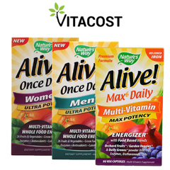 Vitacost：Nature's Way Alive 维生素产品 低至4折+*高可享额外8.5折