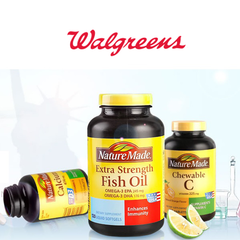 Walgreens：精选Nature Made *油、孕妇DHA等买1送1+满$88额外8.8折