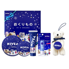 Cosme*位！NIVEA 妮维雅蓝罐 圣诞套装 送情人小熊 1652日元（约107元）