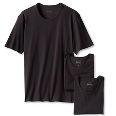 白菜价！BOSS HUGO BOSS 雨果博斯 男士纯棉圆领T恤 3件装 $16.76（约119元）